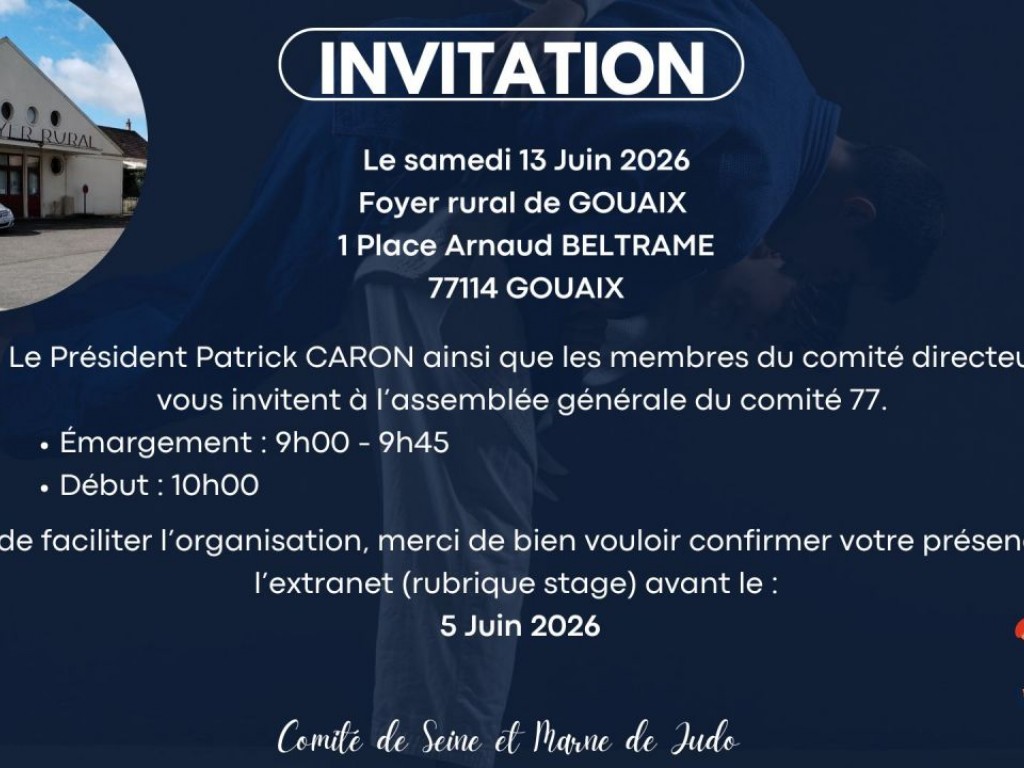 Image de l'actu 'AG COMITE DE SEINE ET MARNE 2026'